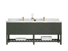 Catalina 84 in W x 22 in D Free Standing Reeded Double Sink Bathroom Vanity - photo 1