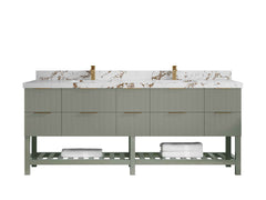 Catalina 84 in W x 22 in D Free Standing Reeded Double Sink Bathroom Vanity - photo 30