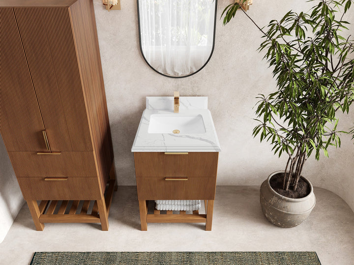 Catalina Teak 24 in. W x 22 in. D Single Sink Bathroom Vanity - photo 24
