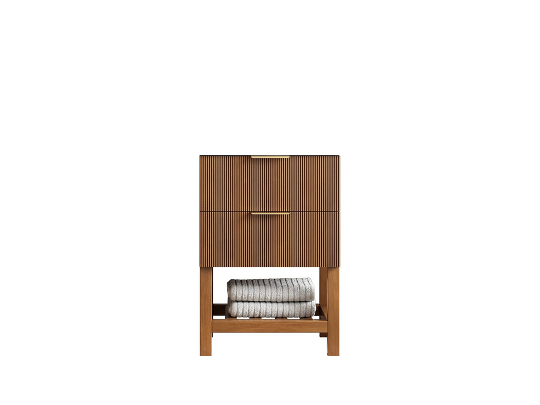 Catalina Teak 24 in. W x 22 in. D Single Sink Bathroom Vanity - Willow Bath and Vanity