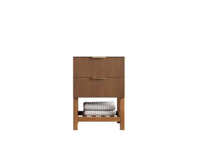 Catalina Teak 24-inch bathroom vanity cabinet in Dark Natural Teak