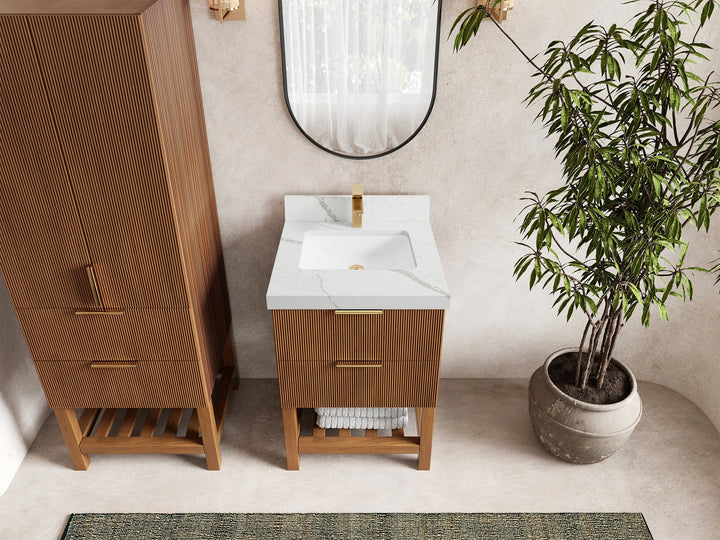 Catalina Teak 24 in. W x 22 in. D Single Sink Bathroom Vanity - photo 16