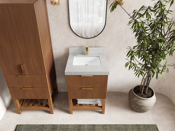 Catalina Teak 24 in. W x 22 in. D Single Sink Bathroom Vanity - photo 32