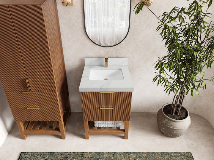 Catalina Teak 24 in. W x 22 in. D Single Sink Bathroom Vanity - photo 22