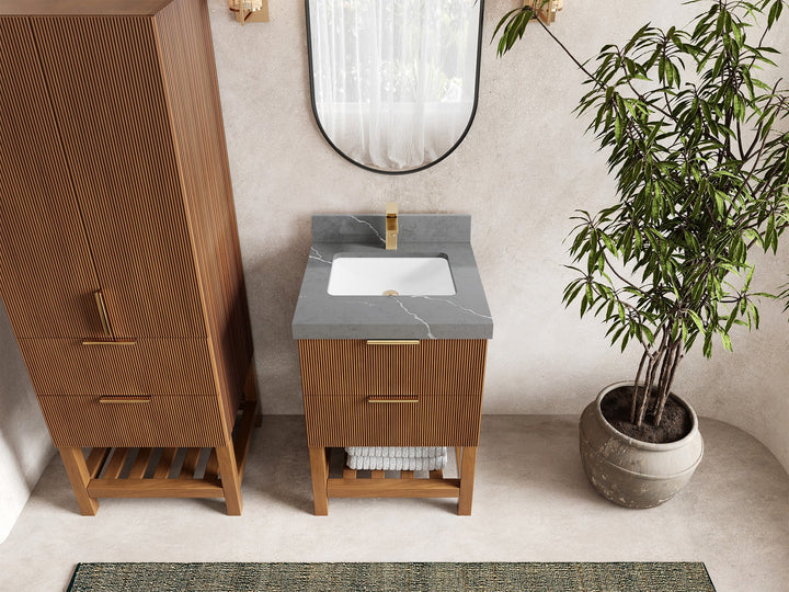 Catalina Teak 24 in. W x 22 in. D Single Sink Bathroom Vanity - photo 34