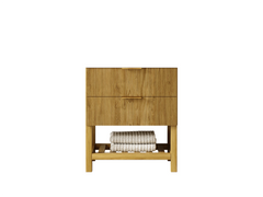 Catalina Teak 30 in W x 22 in D Free Standing Reeded Single Sink Bathroom Vanity - photo 7