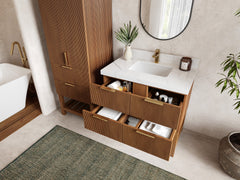 Catalina Teak 36 in. W x 22 in. D Center Sink Bathroom Vanity - photo 3