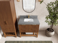 Catalina Teak 36 in. W x 22 in. D Center Sink Bathroom Vanity - photo 25