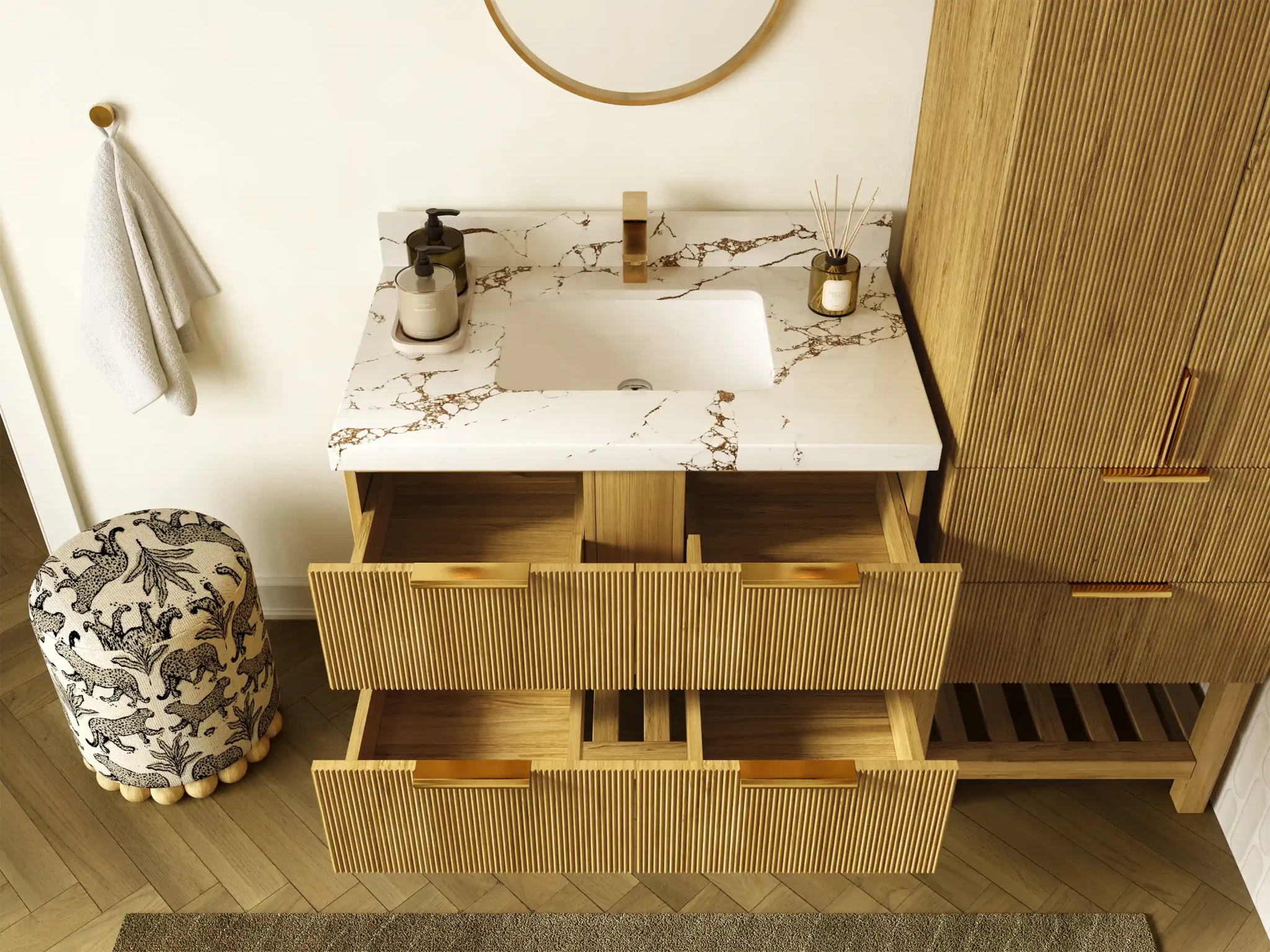 Catalina Teak 36 in. W x 22 in. D Center Sink Bathroom Vanity - Willow Bath and Vanity