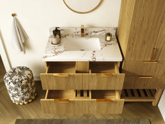 Catalina Teak 36 in. W x 22 in. D Center Sink Bathroom Vanity - photo 4