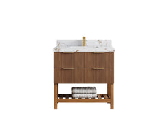 Catalina Teak 36 in. W x 22 in. D Center Sink Bathroom Vanity - photo 30