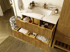 Catalina Teak 36 in. W x 22 in. D Center Sink Bathroom Vanity - photo 3