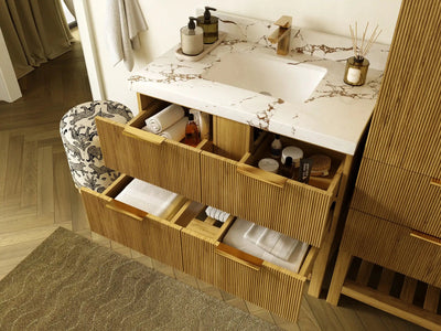 Catalina Teak 36 in. W x 22 in. D Center Sink Bathroom Vanity - Willow Bath and Vanity