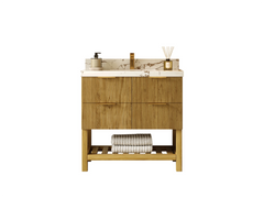 Catalina Teak 36 in. W x 22 in. D Center Sink Bathroom Vanity - photo 1