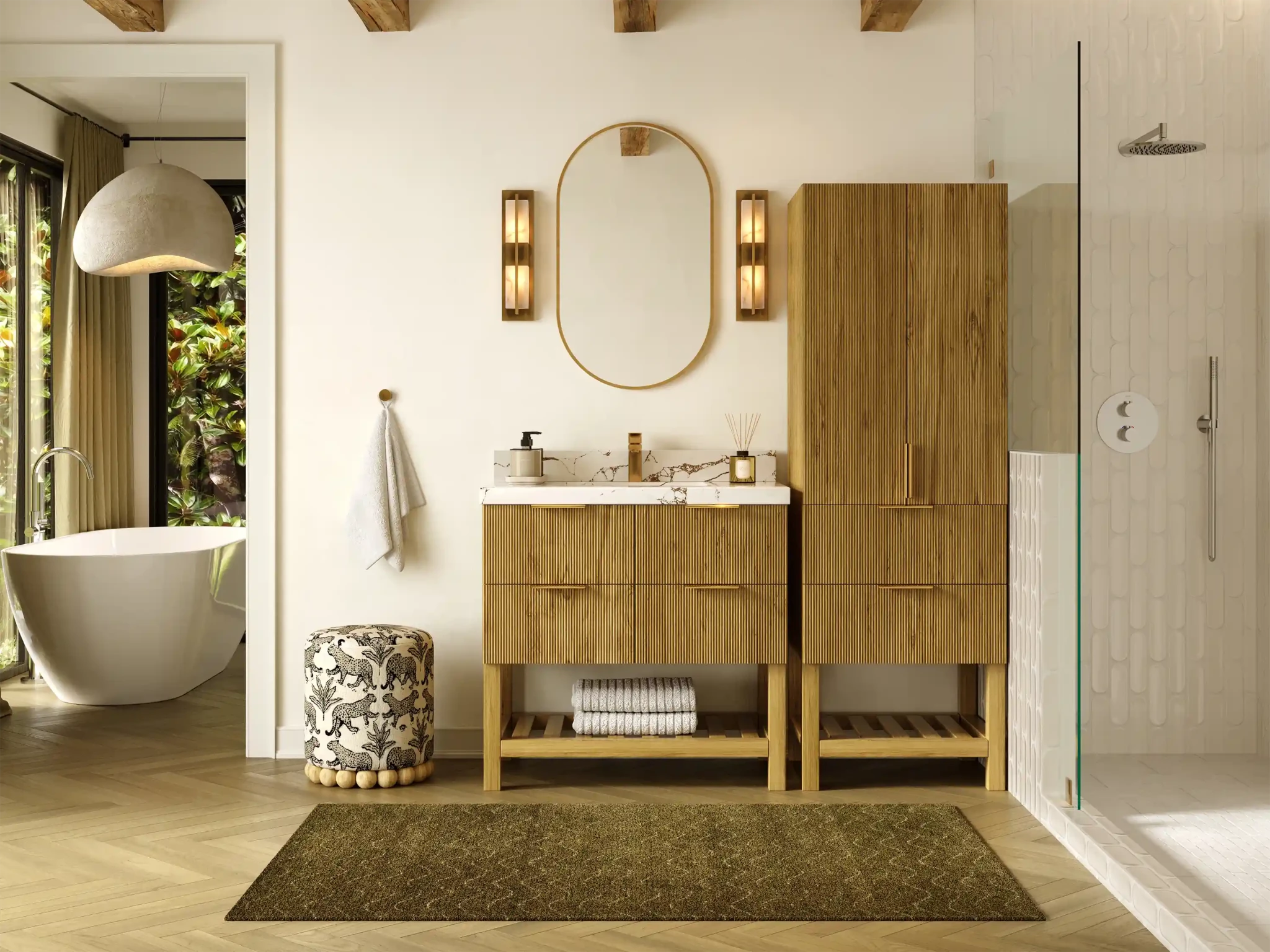 Catalina Teak 36 in. W x 22 in. D Center Sink Bathroom Vanity - Willow Bath and Vanity