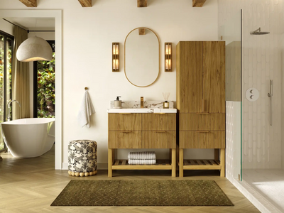 Catalina Teak 36 in. W x 22 in. D Center Sink Bathroom Vanity - Willow Bath and Vanity