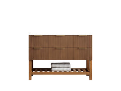 Catalina Teak 48 in W x 22 in D Free Standing Reeded Single Sink Bathroom Vanity - photo 6