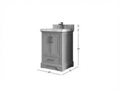 Charlotte 24 in. W x 22 in. D Single Sink Bathroom Vanity - photo 2