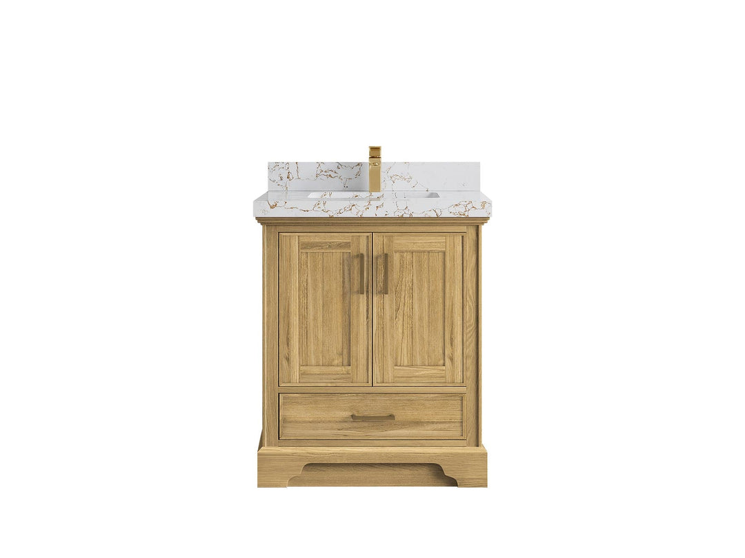 Charlotte 30 in. W x 22 in. D Single Sink Bathroom Teak Wood Vanity - Willow Bath and Vanity