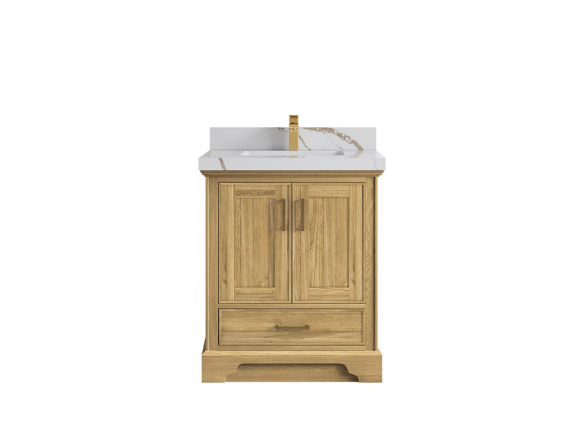 Charlotte 30 in. W x 22 in. D Single Sink Bathroom Teak Wood Vanity - Willow Bath and Vanity