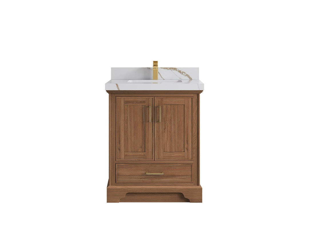 Charlotte 30 in. W x 22 in. D Single Sink Bathroom Teak Wood Vanity - Willow Bath and Vanity