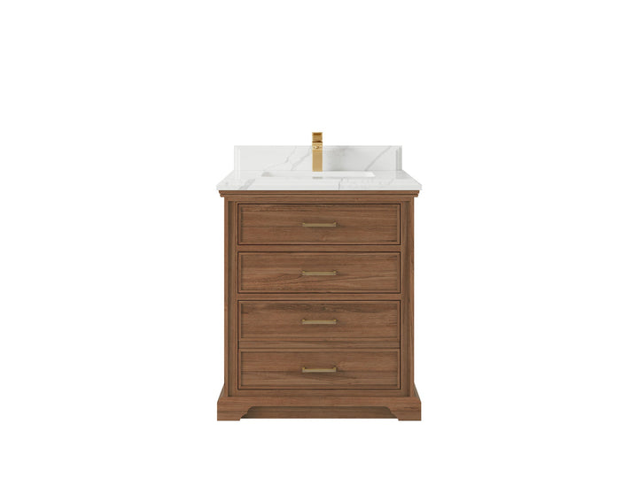 Charlotte 30 in. W x 22 in. D Single Sink Bathroom Teak Wood Vanity - photo 14