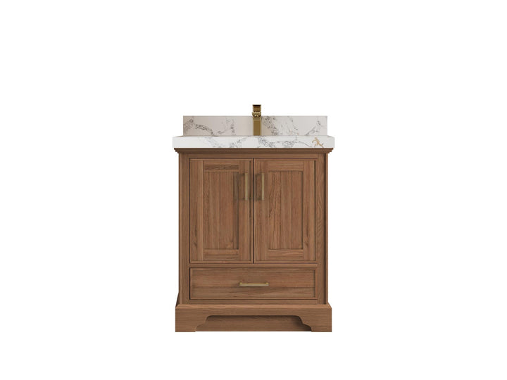 Charlotte 30 in. W x 22 in. D Single Sink Bathroom Teak Wood Vanity - photo 1
