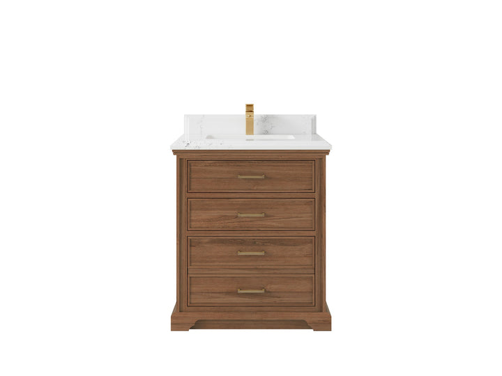 Charlotte 30 in. W x 22 in. D Single Sink Bathroom Teak Wood Vanity - photo 15