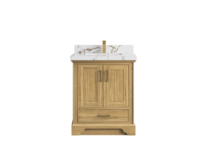 Charlotte 30 in. W x 22 in. D Single Sink Bathroom Teak Wood Vanity - photo 24