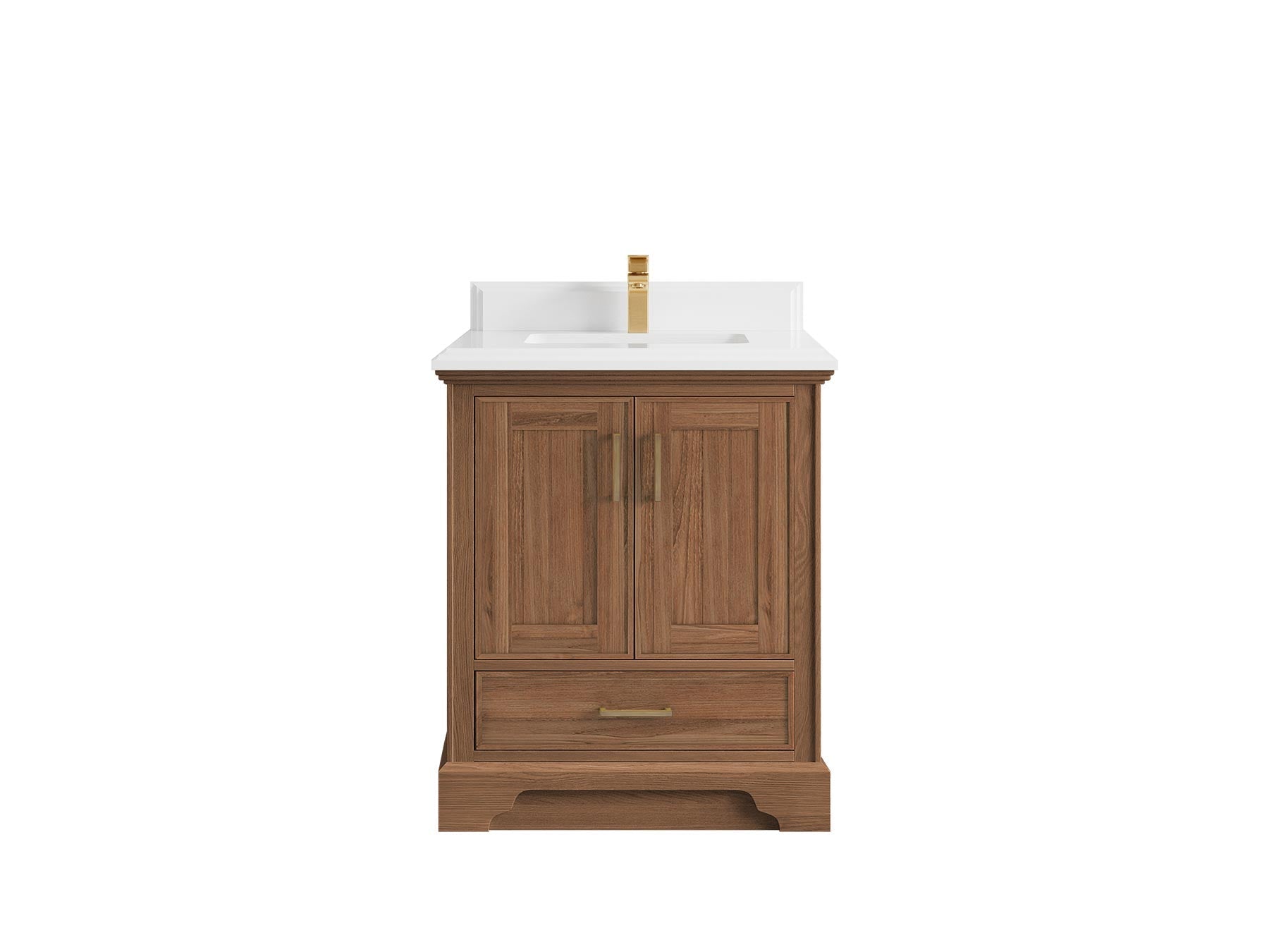 Charlotte 30 in. W x 22 in. D Single Sink Bathroom Teak Wood Vanity - Willow Bath and Vanity