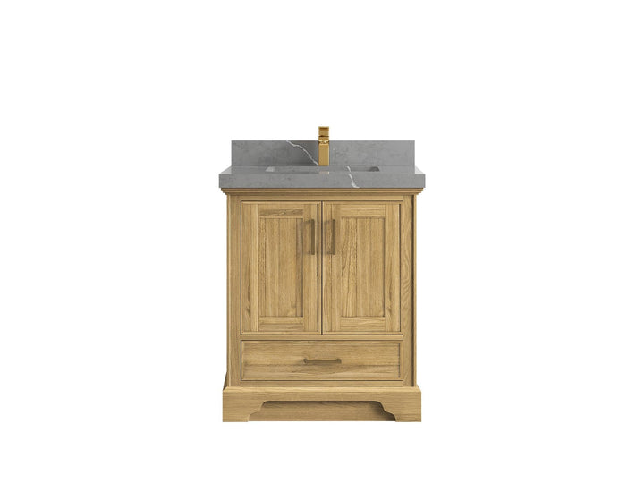 Charlotte 30 in. W x 22 in. D Single Sink Bathroom Teak Wood Vanity - photo 16