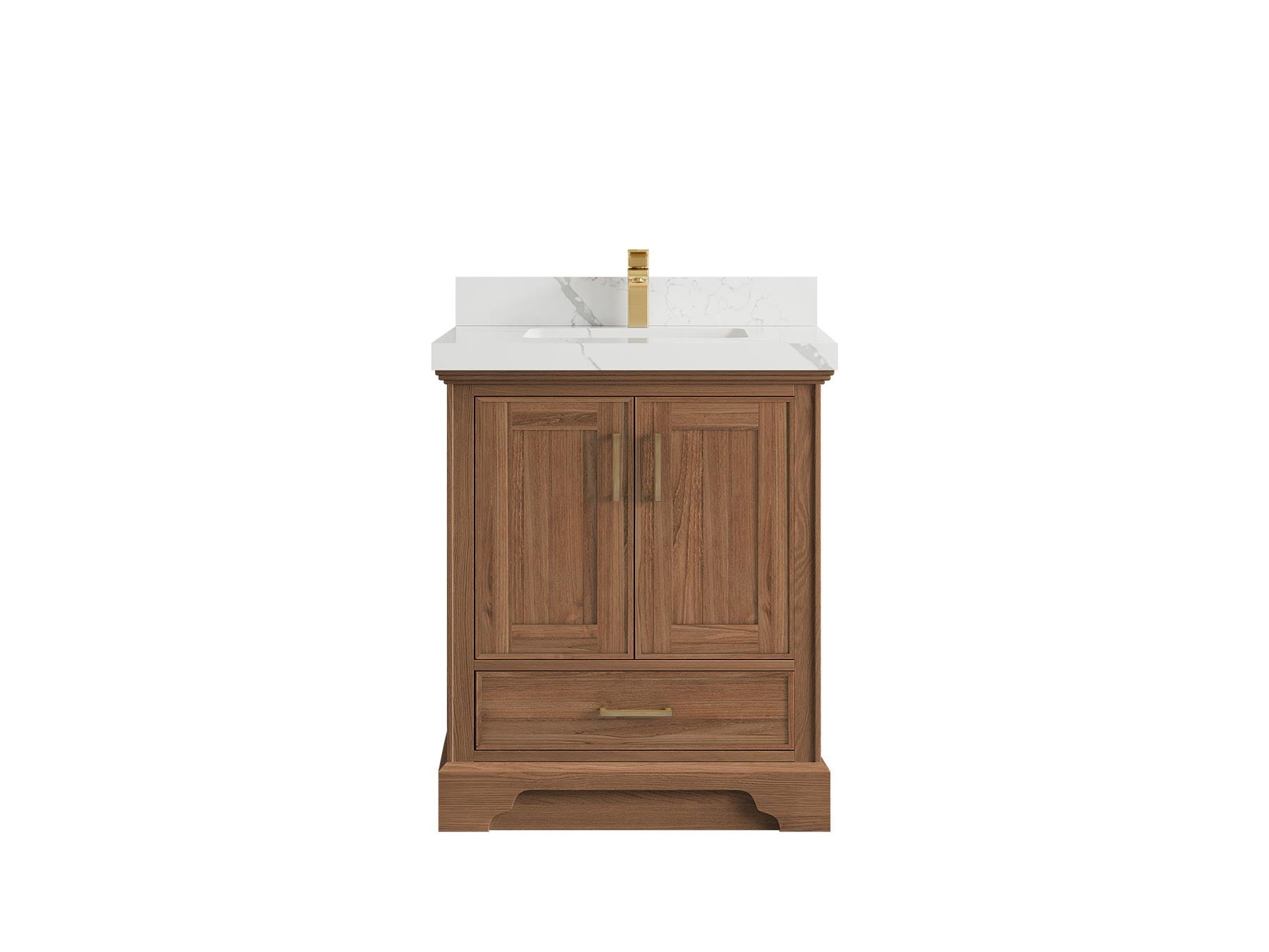 Charlotte 30 in. W x 22 in. D Single Sink Bathroom Teak Wood Vanity - Willow Bath and Vanity