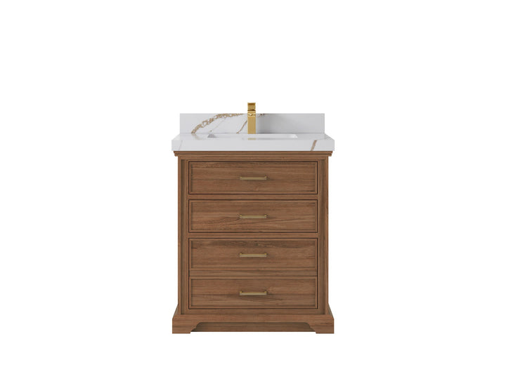 Charlotte 30 in. W x 22 in. D Single Sink Bathroom Teak Wood Vanity - photo 8