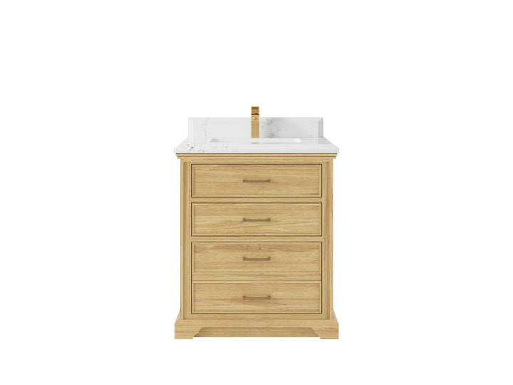 Charlotte 30 in. W x 22 in. D Single Sink Bathroom Teak Wood Vanity - photo 16