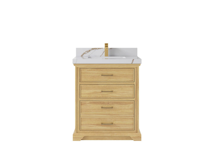 Charlotte 30 in. W x 22 in. D Single Sink Bathroom Teak Wood Vanity - photo 9