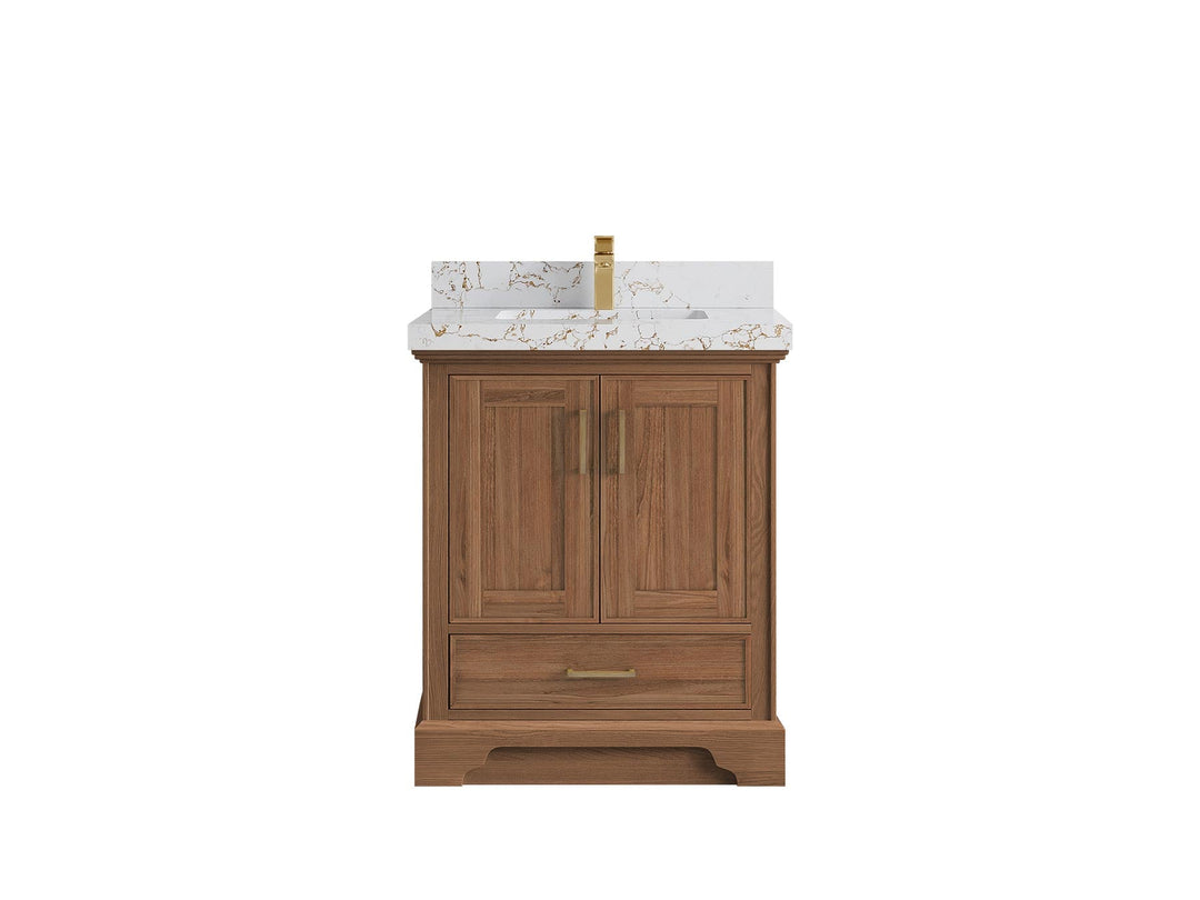 Charlotte 30 in. W x 22 in. D Single Sink Bathroom Teak Wood Vanity - Willow Bath and Vanity