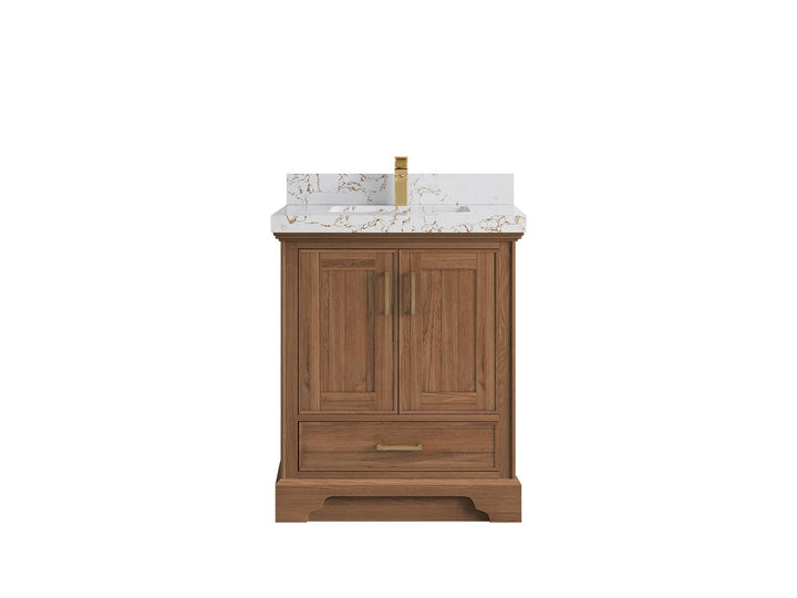 Charlotte 30 in. W x 22 in. D Single Sink Bathroom Teak Wood Vanity - photo 23