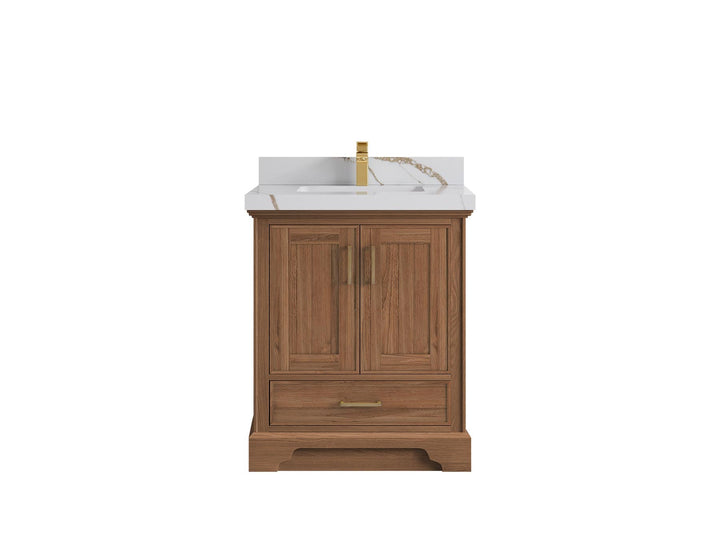 Charlotte 30 in. W x 22 in. D Single Sink Bathroom Teak Wood Vanity - photo 10