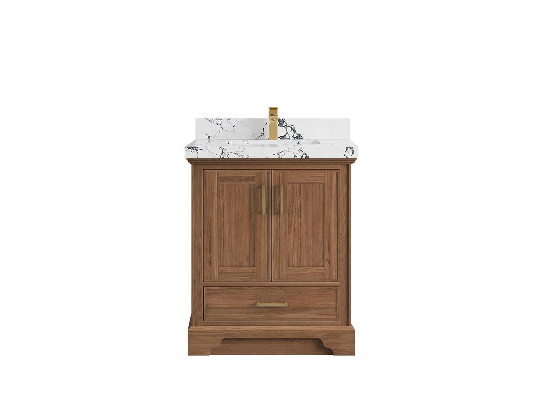 Charlotte 30 in. W x 22 in. D Single Sink Bathroom Teak Wood Vanity - Willow Bath and Vanity