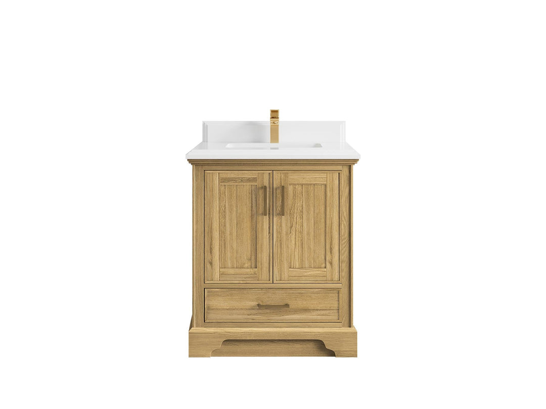 Charlotte 30 in. W x 22 in. D Single Sink Bathroom Teak Wood Vanity - Willow Bath and Vanity