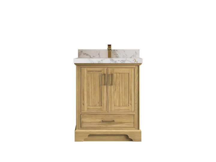 Charlotte 30 in. W x 22 in. D Single Sink Bathroom Teak Wood Vanity - photo 1