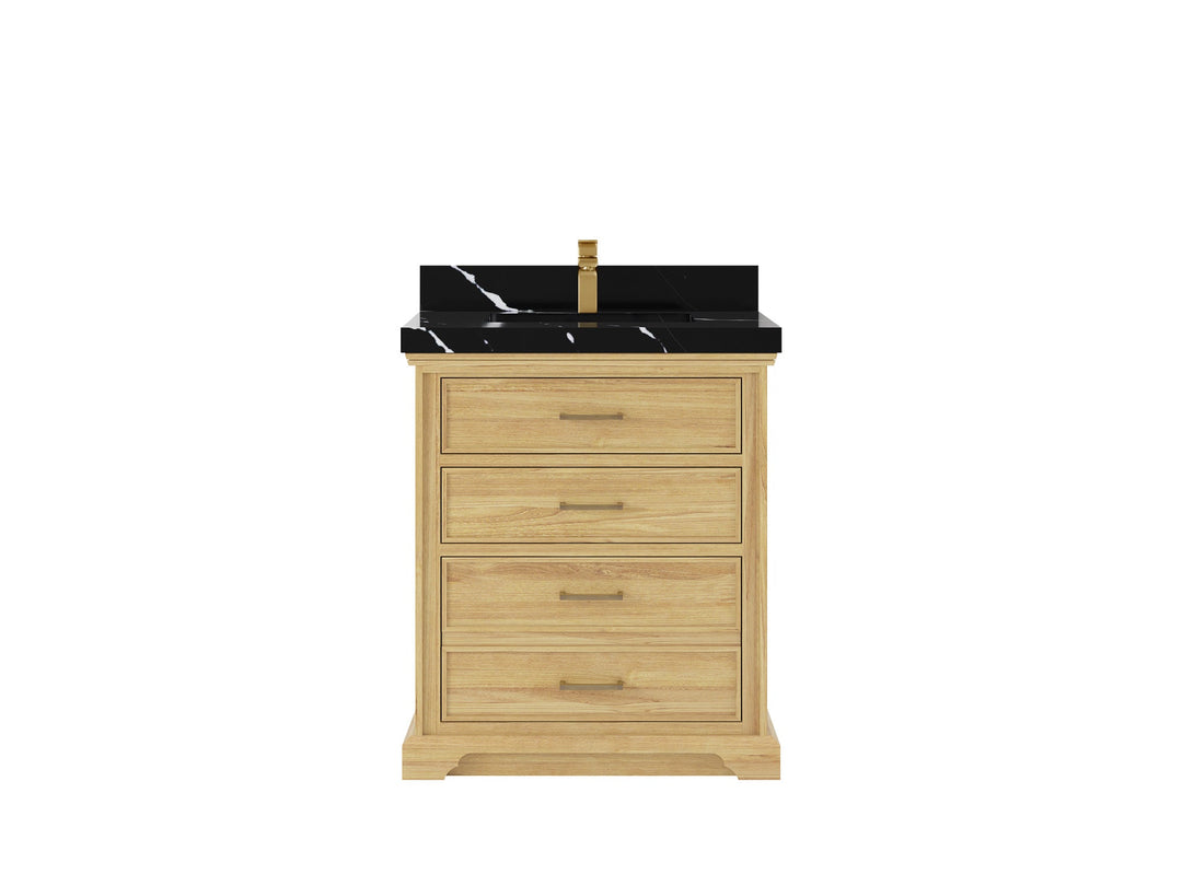 Charlotte 30 in. W x 22 in. D Single Sink Bathroom Teak Wood Vanity - Willow Bath and Vanity