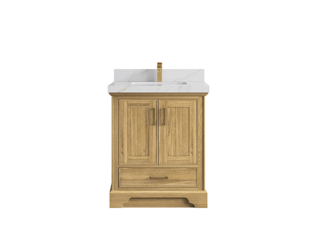 Charlotte 30 in. W x 22 in. D Single Sink Bathroom Teak Wood Vanity - Willow Bath and Vanity