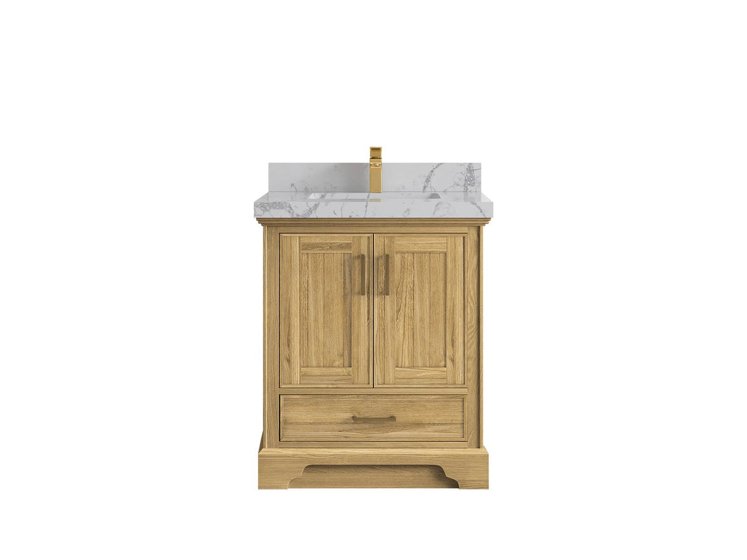 Charlotte 30 in. W x 22 in. D Single Sink Bathroom Teak Wood Vanity | 
              
                Light Natural Teak
                
                  
             - CHR_TK_LNT_WHQZ_30 - photo №31