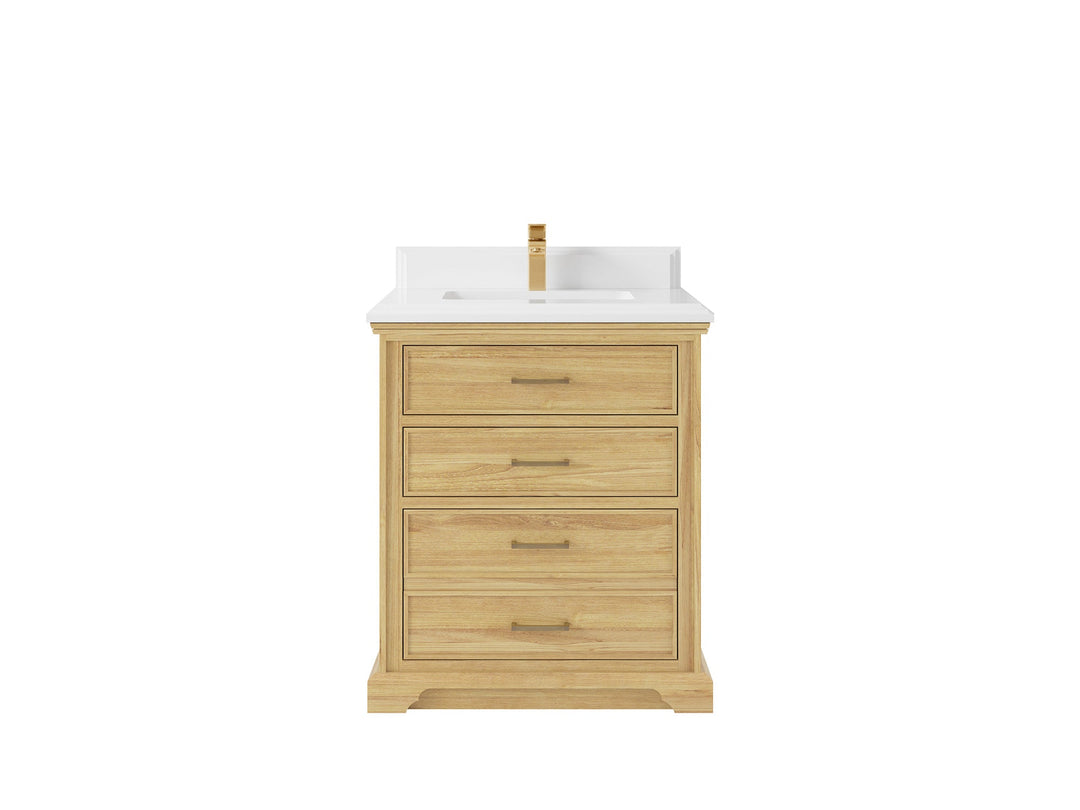Charlotte 30 in. W x 22 in. D Single Sink Bathroom Teak Wood Vanity - Willow Bath and Vanity
