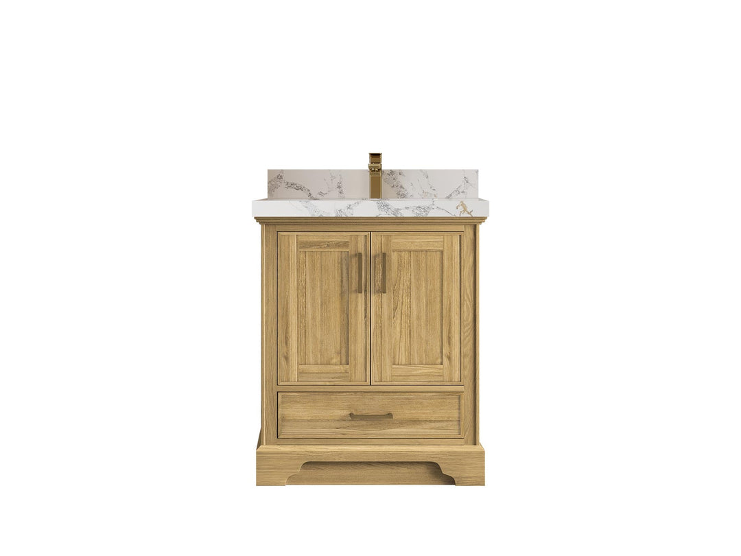 Charlotte 30 in. W x 22 in. D Single Sink Bathroom Teak Wood Vanity | 
              
                Light Natural Teak
                
                  
             - CHR_TK_LNT_CA_GL_30 - photo №1