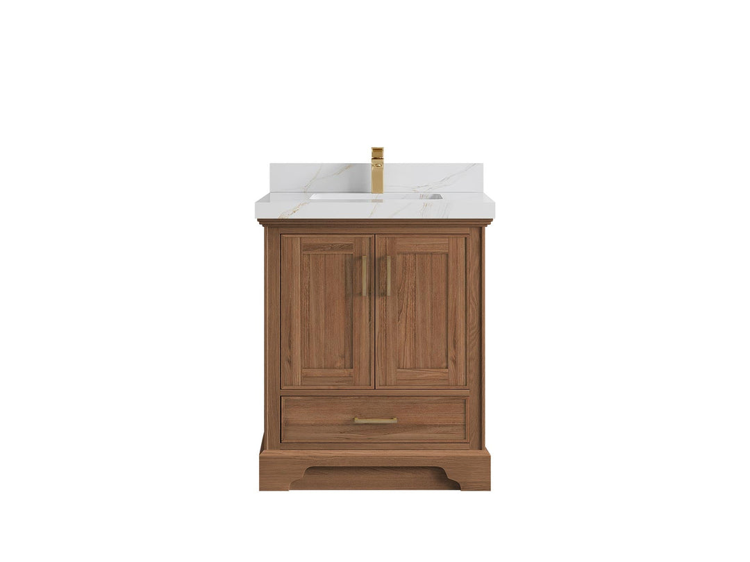 Charlotte 30 in. W x 22 in. D Single Sink Bathroom Teak Wood Vanity - Willow Bath and Vanity