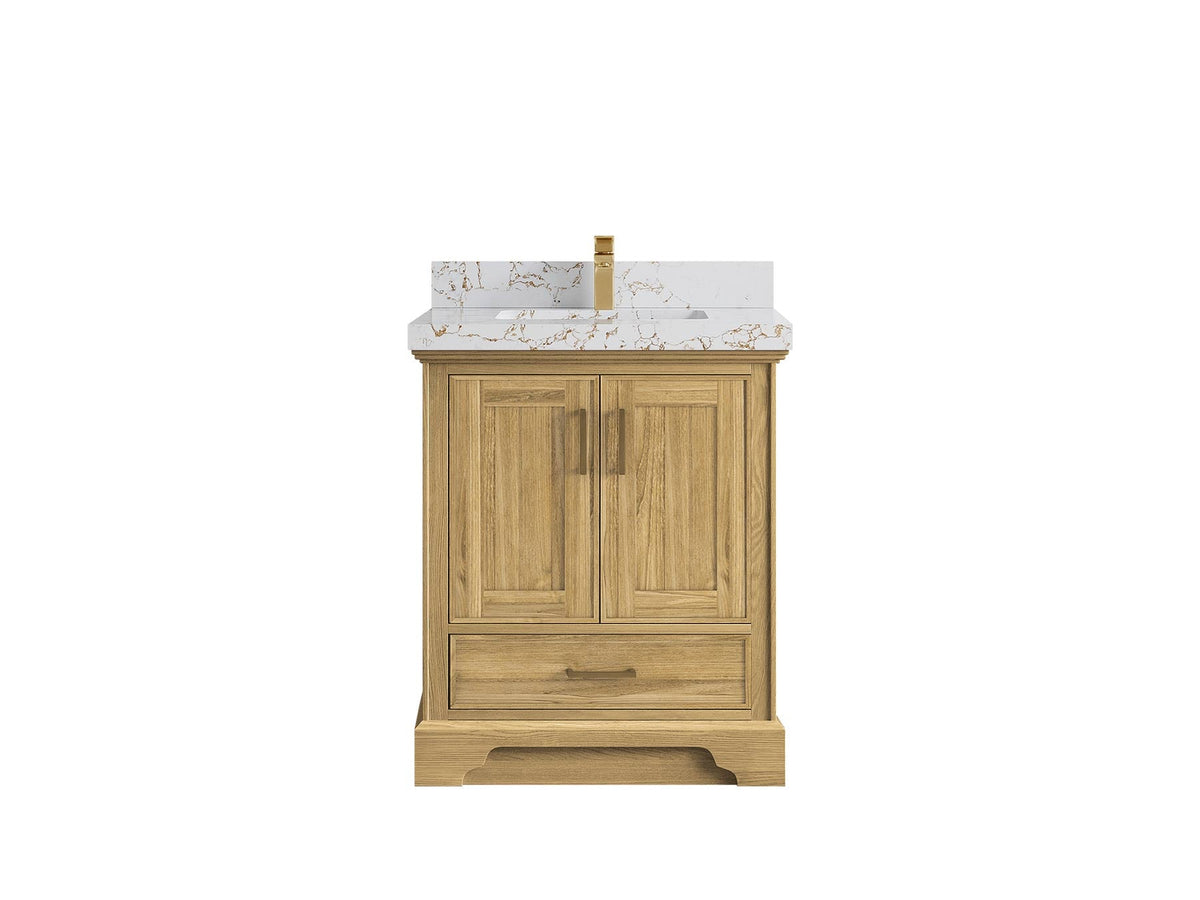 Charlotte 30 in. W x 22 in. D Single Sink Bathroom Teak Wood Vanity - Willow Bath and Vanity