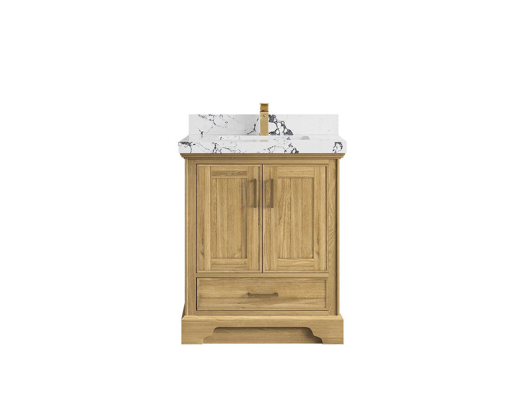 Charlotte 30 in. W x 22 in. D Single Sink Bathroom Teak Wood Vanity | 
              
                Light Natural Teak
                
                  
             - CHR_TK_LNT_WHQZ_30 - photo №30