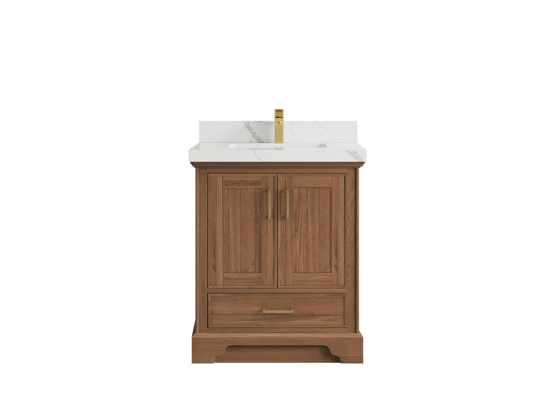 Charlotte 30 in. W x 22 in. D Single Sink Bathroom Teak Wood Vanity - Willow Bath and Vanity